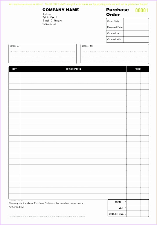 sample order form templates 541774