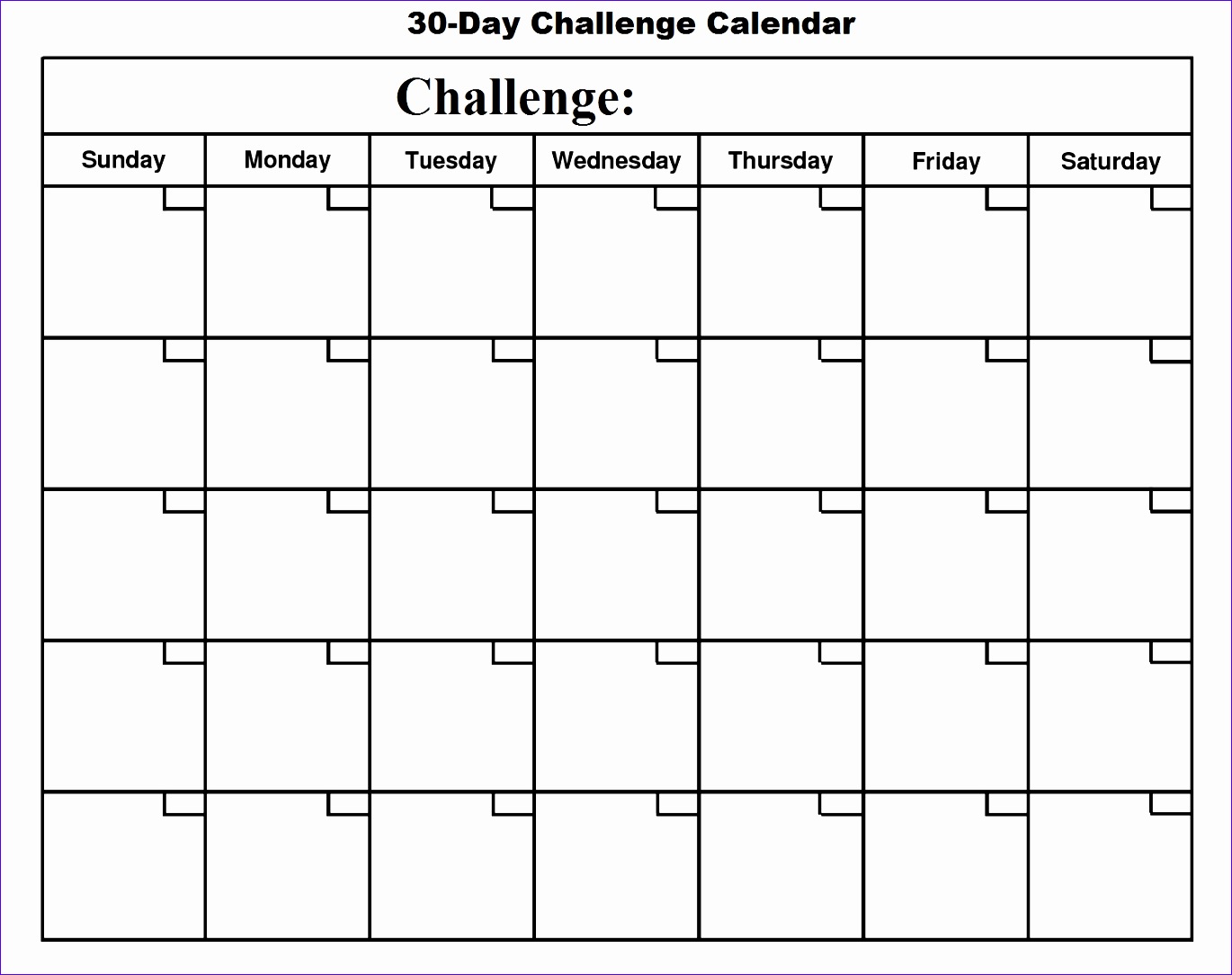 30 day calendar template 2465 13701084