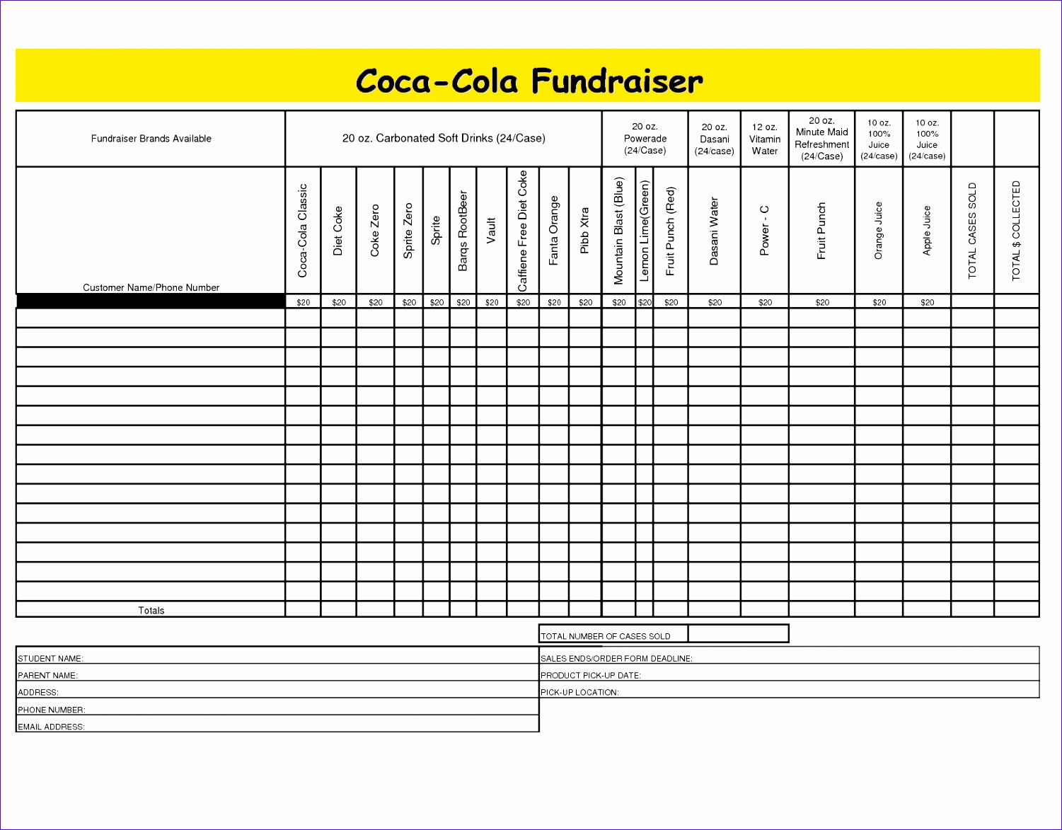 6 Fundraising Template Excel Excel Templates