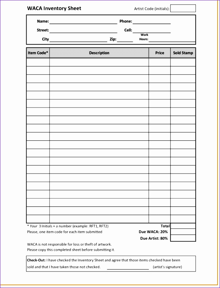 inventory spreadsheet template 2 720942