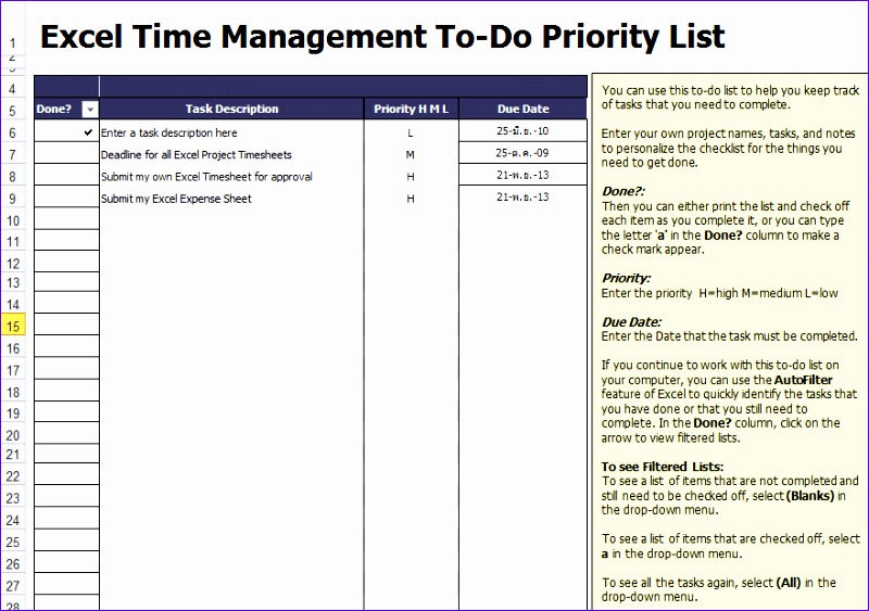 to do list template excel 800563