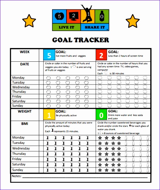 goal tracking template 527625
