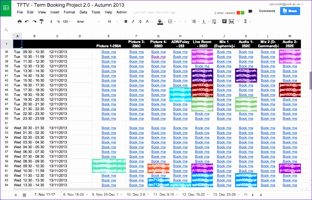 hotel room booking spreadsheet excel 1023657