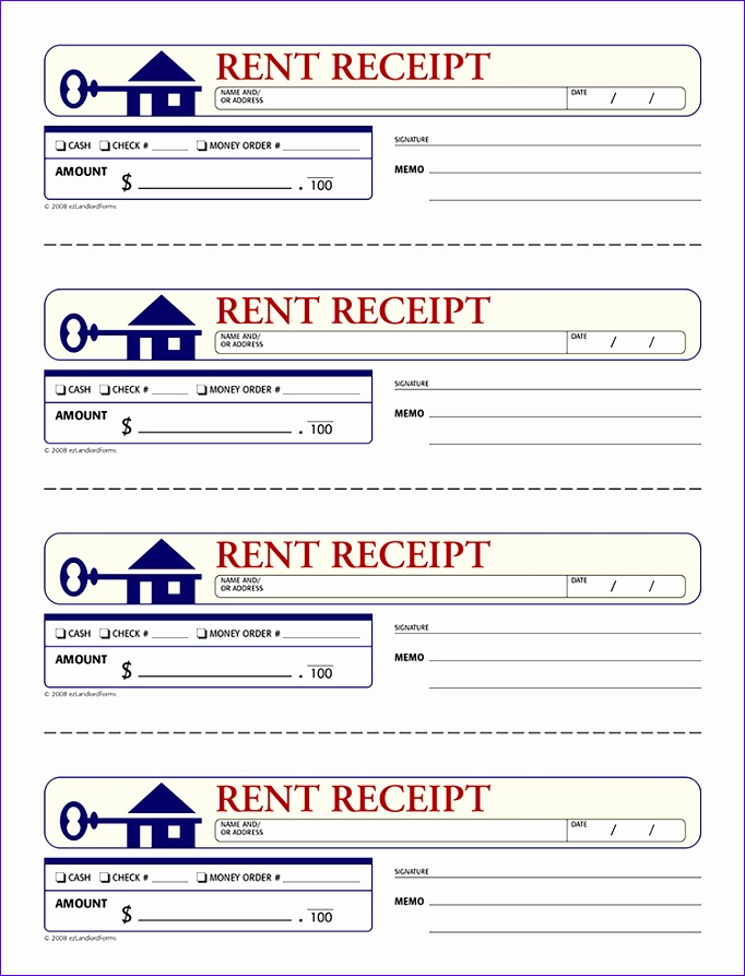 4 printable rent receipt 682893
