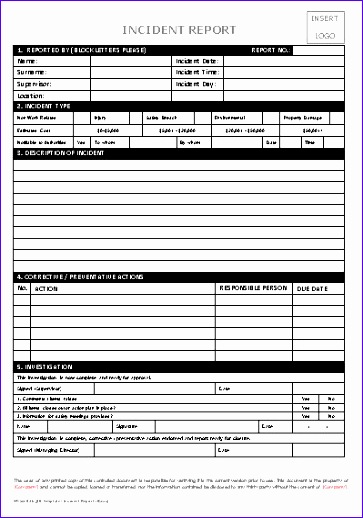 incident report template 363518