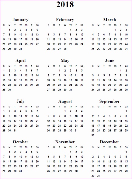 yearly calendar 2018 2684 434585