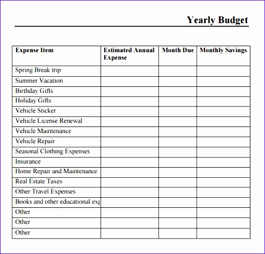 sample yearly bud 527506