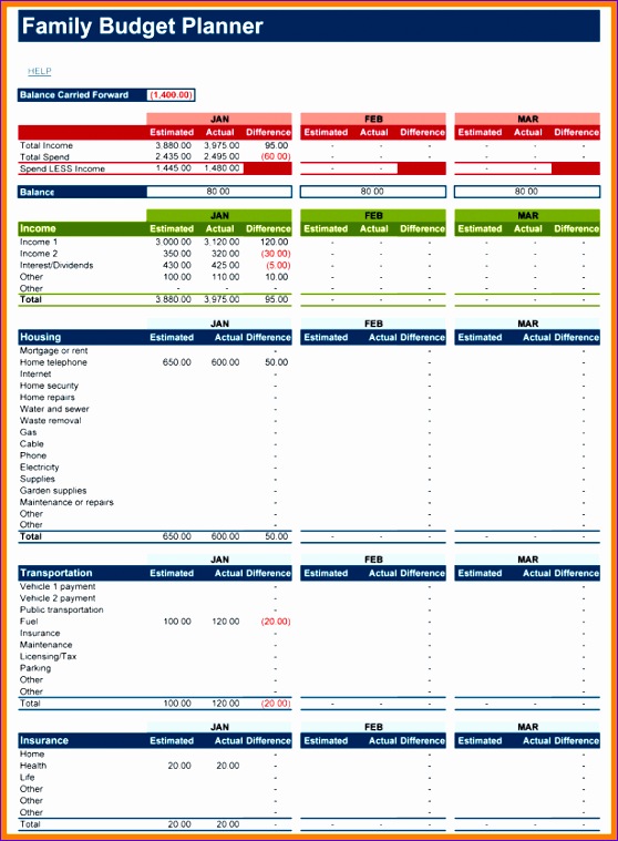 12 household bud planner 558759