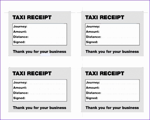 taxi receipt templates 527421