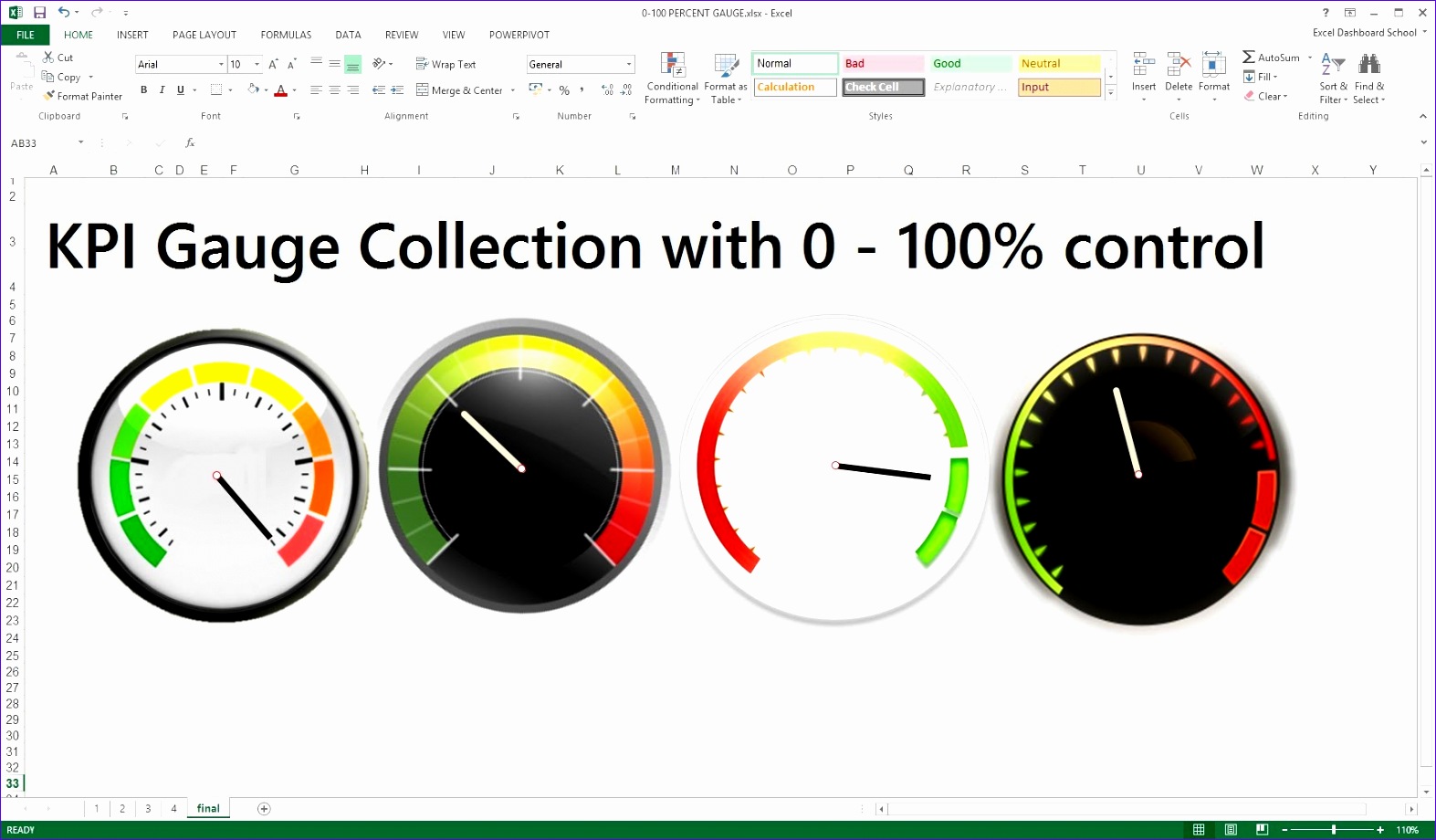 kpi dashboard excel template free 935 1573920