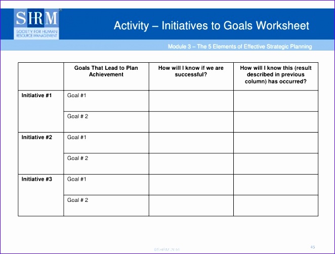 strategic planning worksheet
