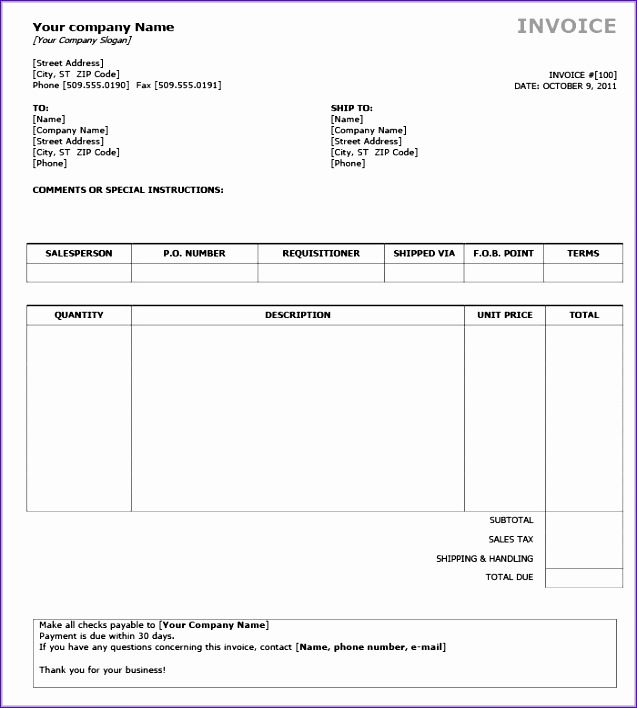 billing standard invoice template example for your inspiration 637708
