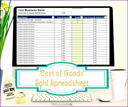 cost of goods sold spreadsheet calculate cogs for handmade sellers 434363