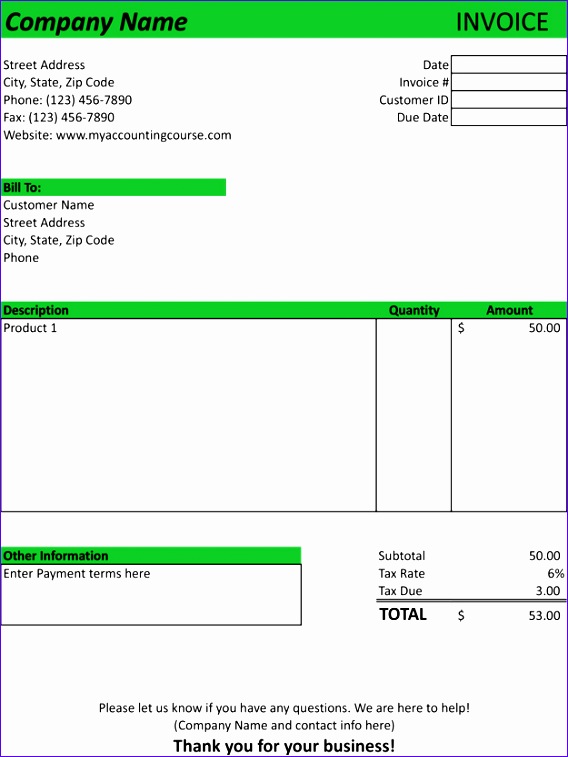 blank invoice template 568757