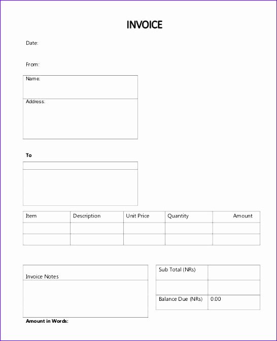 draft invoice format free sample example format 546671