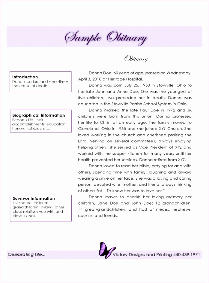 funeral obituary template 698942
