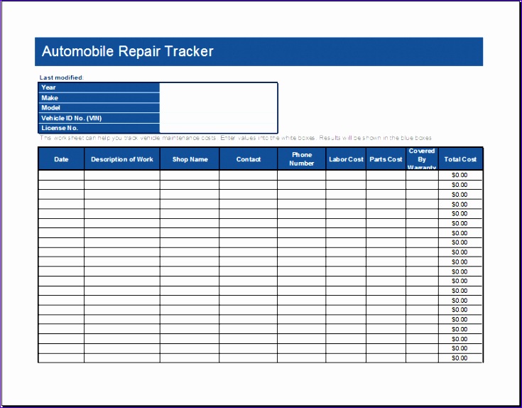 tracker templates 735574