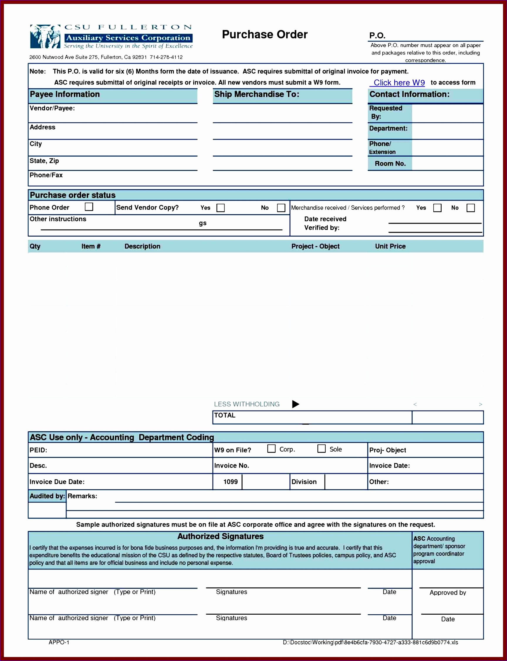 free purchase order template 17282254