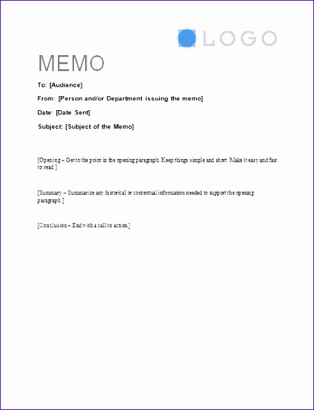 Download the Sample Memo Letter Template from Vertex42 193s5 450588