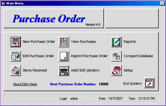 details purchase order software s4 ms access 551353