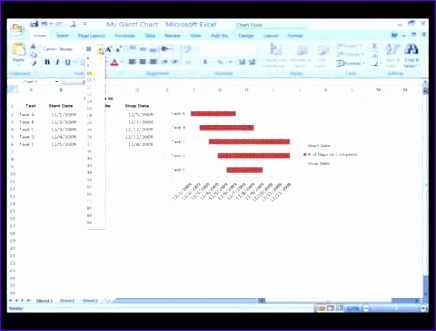 create a gantt chart in excel