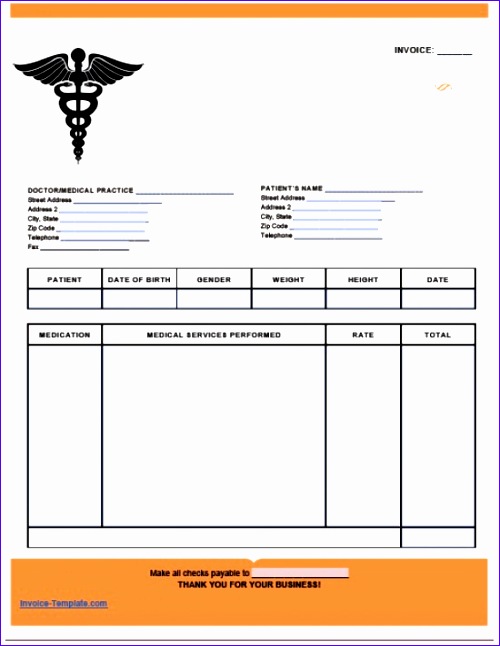 free medical invoice template 1124 500646