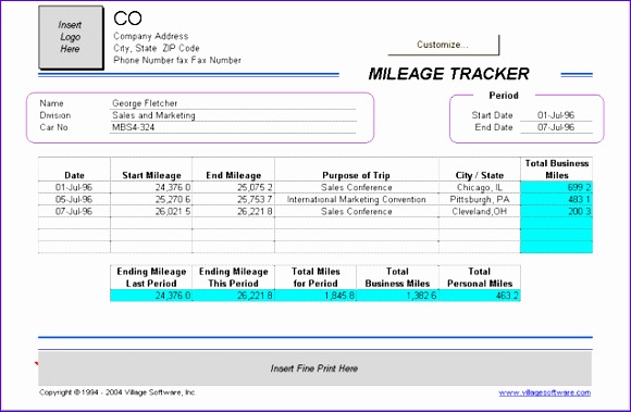 sale marketing mileage tracker 580379