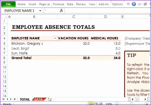 employee vacation tracker template 527368