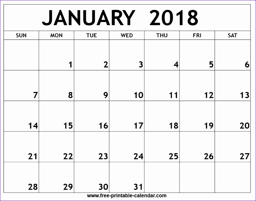 january 2018 printable calendar 2316 882690
