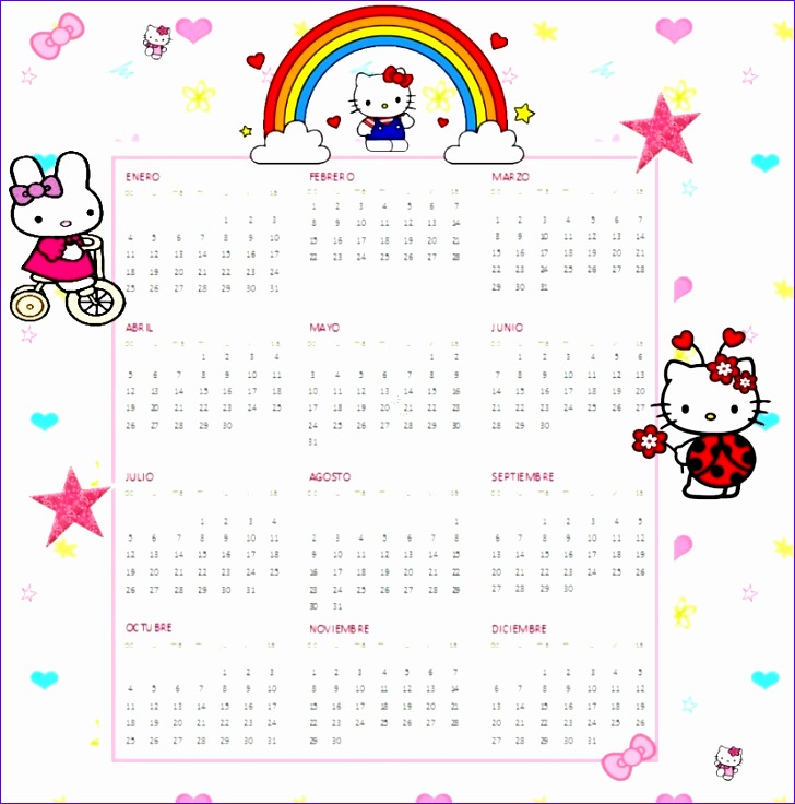 hello kitty printable calendar 2016 728736