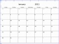 12 Monthly Calendar Excel Template