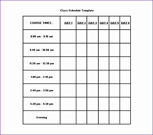 college school schedule template 532469