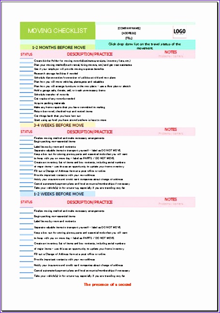 checklist template 455646