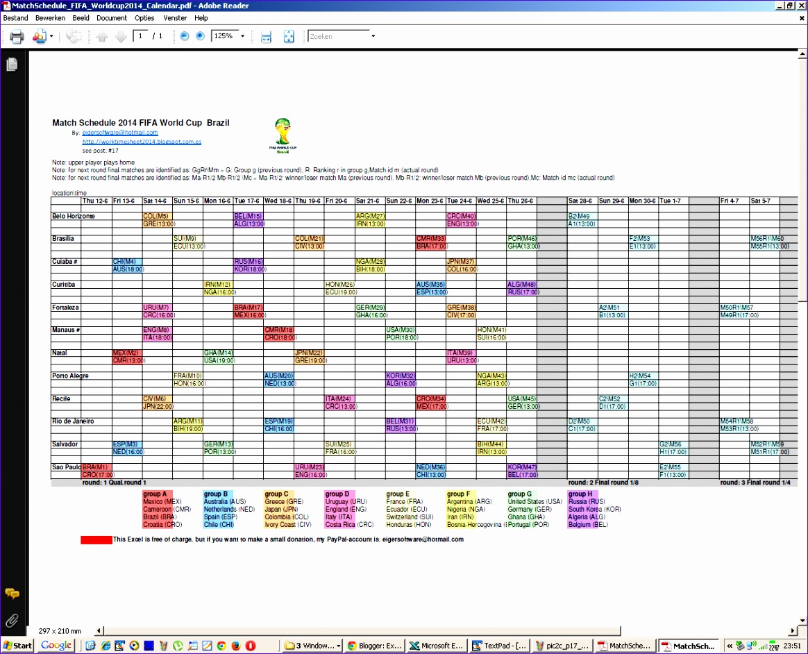 excel with match schedule for 2014 fifa 1164942