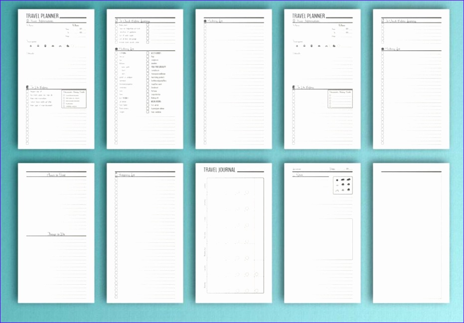itinerary template