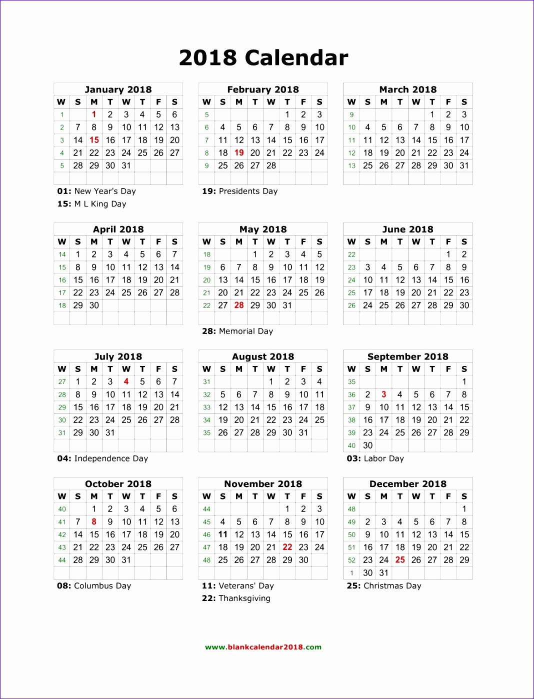 Blank 2018 Calendar 475v2 blank 2018 calendar 882 10681398