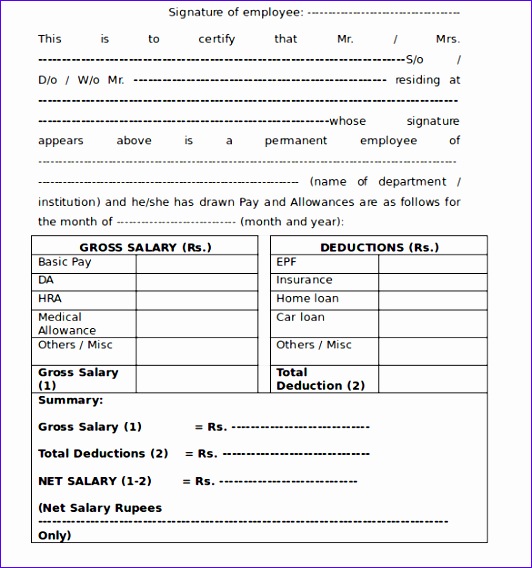 salary certificate template 532568
