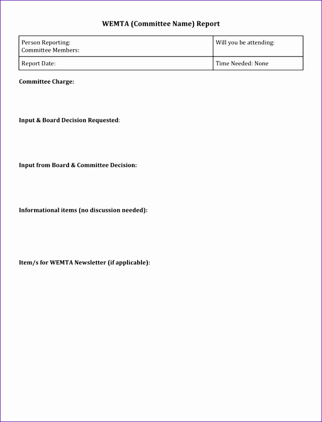 board report template