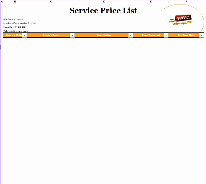 services list