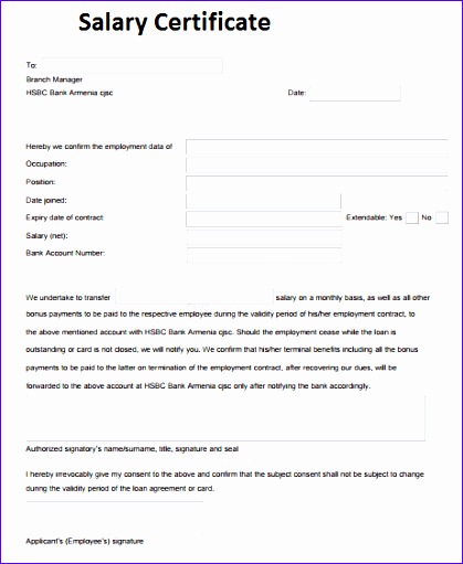 salary certificate template 419511