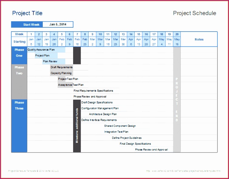 7 excel project schedule template 755589