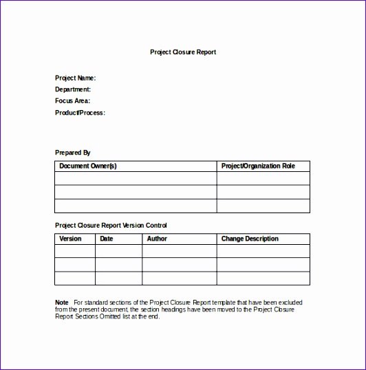 project closure template 532538