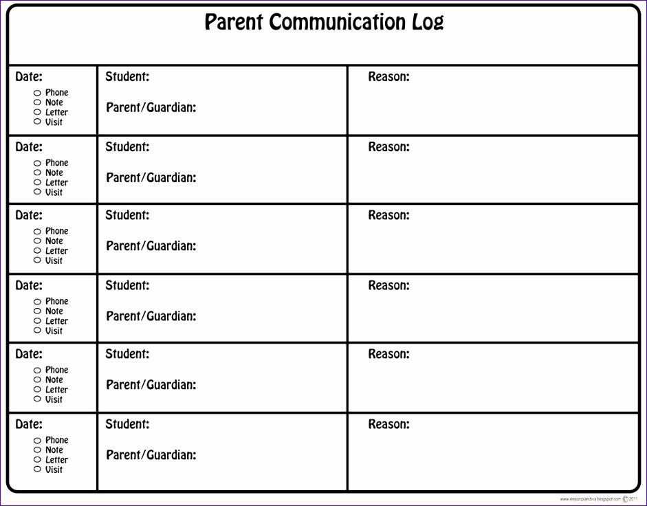 parentteacher munication log 941736