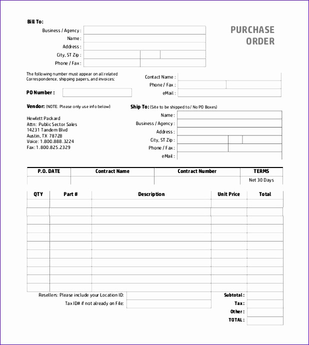 purchase order example 618690