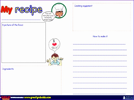 blank recipe template 527391