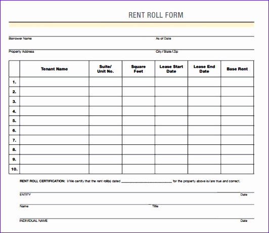 rent roll templates 532460