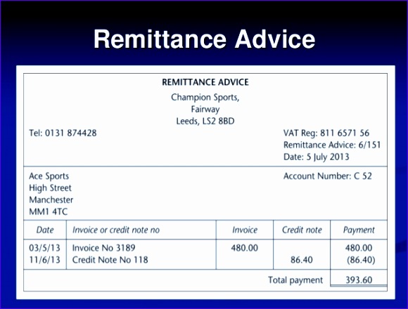 remittance template free 580440