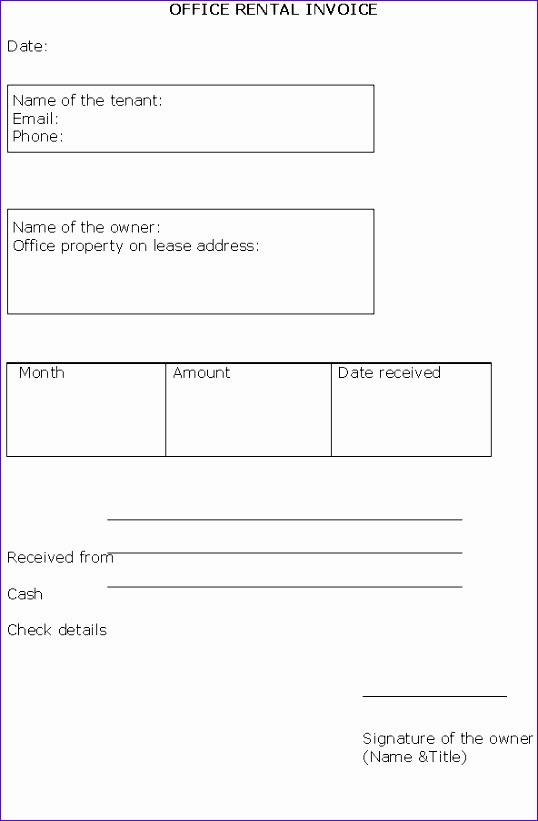 rental invoice template excel 3186 538821