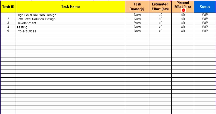 sprint planning and tracking excel template 736389
