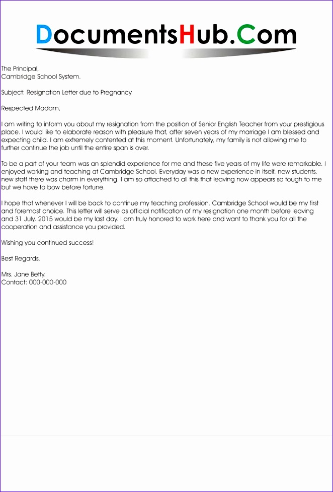 resignation letter templates 662977